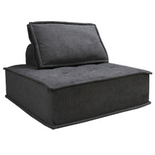 Rogan Linen & Cotton Armless Lounge Chairs (Set of 2)